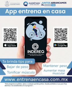 INDEREQ presenta la app 'Entrena en Casa'