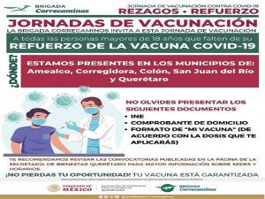 Intensifican jornada de vacunación contra COVID-19 en estado de Querétaro