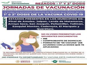 Intensifican jornada de vacunación contra COVID-19 en estado de Querétaro
